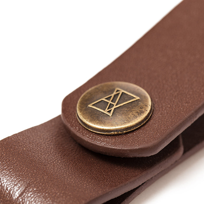 TRIANGLE KEY CHAIN Brown/Gold